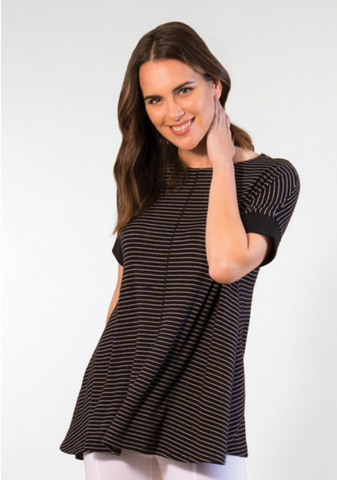 Simply Noelle Nautical Striped Trapeze Top - Necessities Boutique