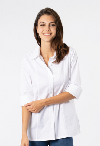 Simply Noelle The Oxford Flex Top - Necessities Boutique