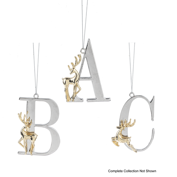 Ganz Elegant Reindeer Monogram Ornaments - Necessities Boutique