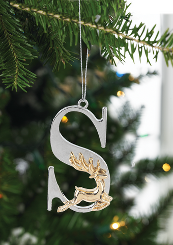 Ganz Elegant Reindeer Monogram Ornaments - Necessities Boutique