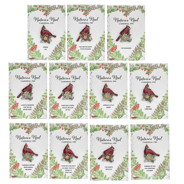 Ganz Nature's Noel Cardinal Pins - Necessities Boutique