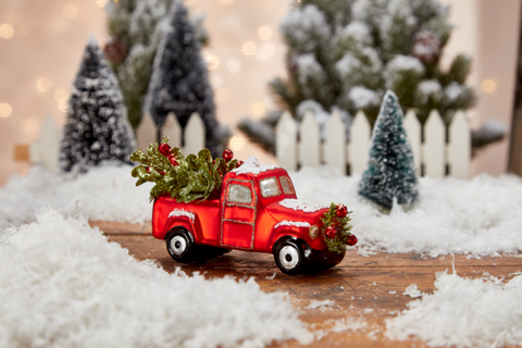 Ganz Vintage Red Truck Glass Ornament & Christmas Tree - Necessities Boutique