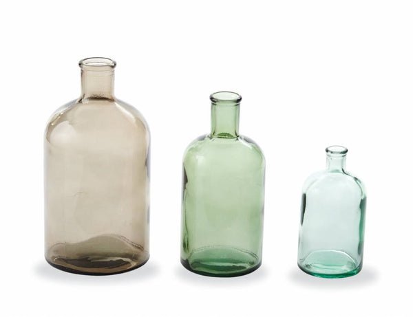 Mudpie Small Clear Bottleneck Vase - Necessities Boutique