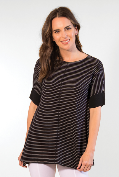 Simply Noelle Nautical Striped Trapeze Top - Necessities Boutique