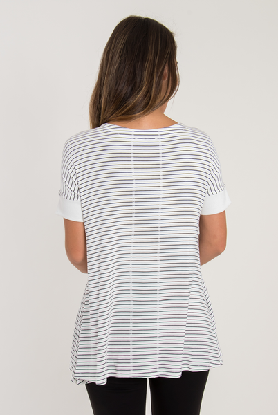 Simply Noelle Nautical Striped Trapeze Top - Necessities Boutique